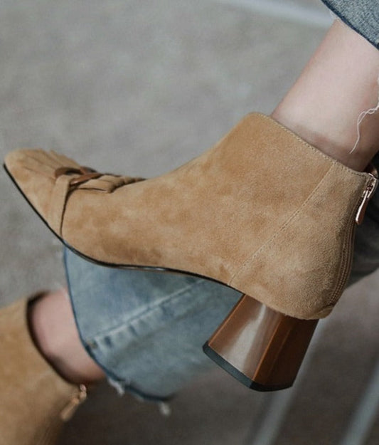 Mona Zipper Ankle Boots