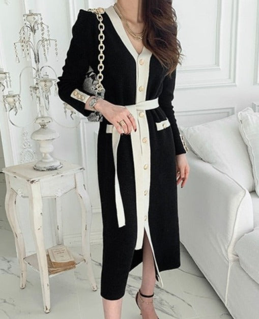 Bernada Knit Buttoned Dress
