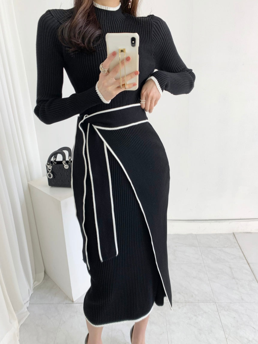 Erica Knit Belted Dress