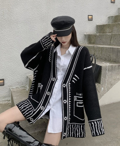 Andrea Graphic Cardigan