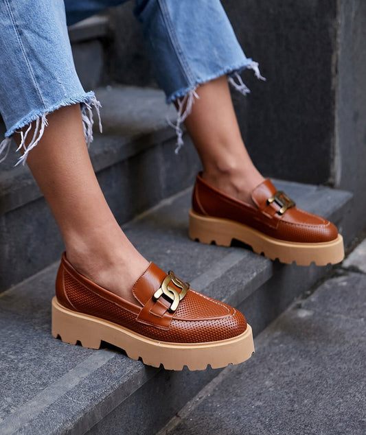Nelly Genuine Leather Loafers