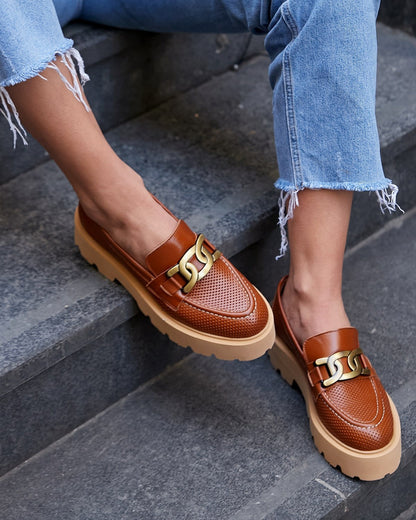 Nelly Genuine Leather Loafers