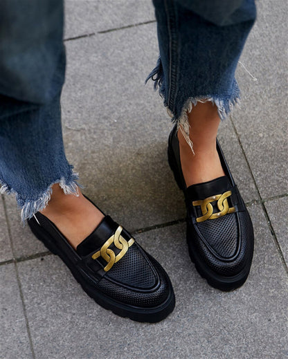 Nelly Genuine Leather Loafers