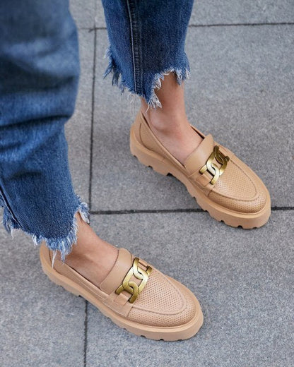 Nelly Genuine Leather Loafers