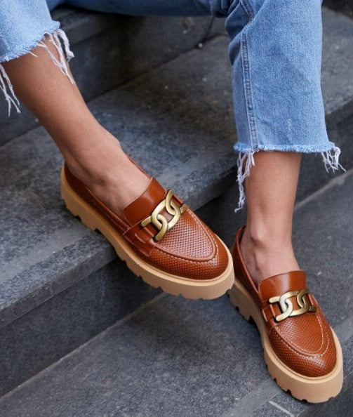 Nelly Genuine Leather Loafers