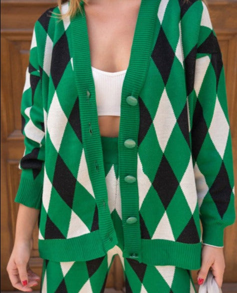 Nadir Geometric Knit Set