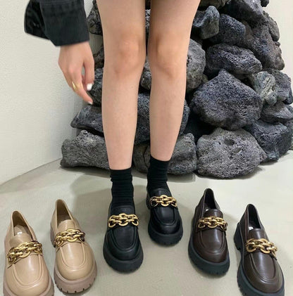 Elina Metal Chain Loafers