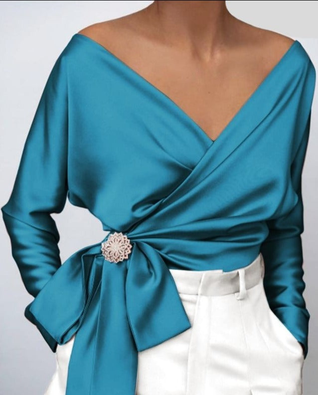 Vonda V-Neck Top /Plus Size/