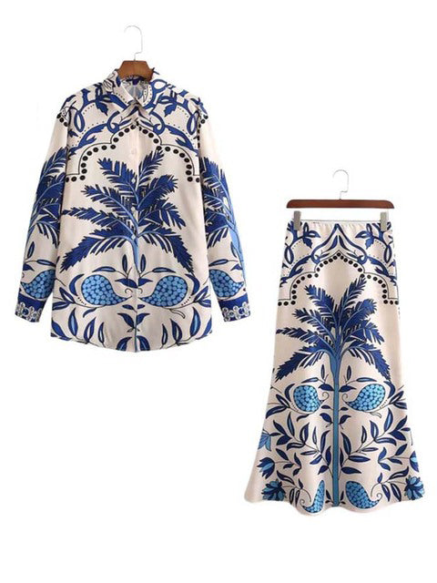 Mia Blouse & Long Skirt Set