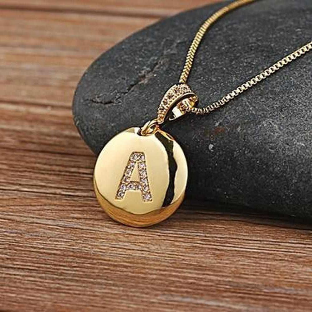 Sky Madrid Initial Charm Necklace