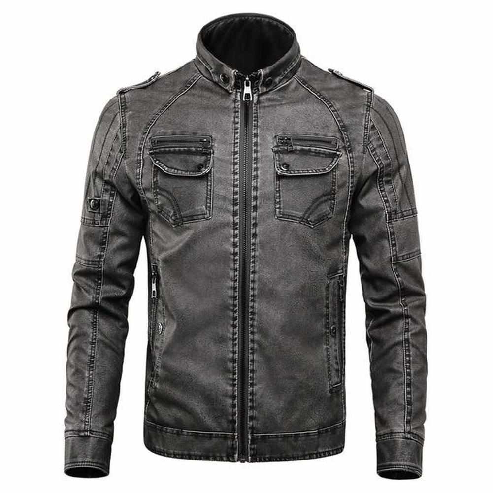 North Royal Leather Fleece Jacket