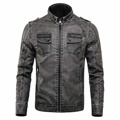 North Royal Leather Fleece Jacket