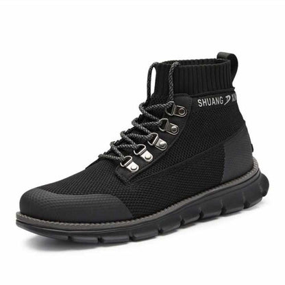 Sky Madrid Woven Lace-Up Boots