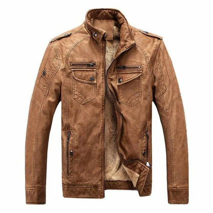 North Royal Leather Fleece Jacket