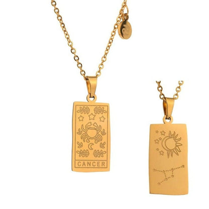 Saint Morris Stainless Steel Zodiac Necklace