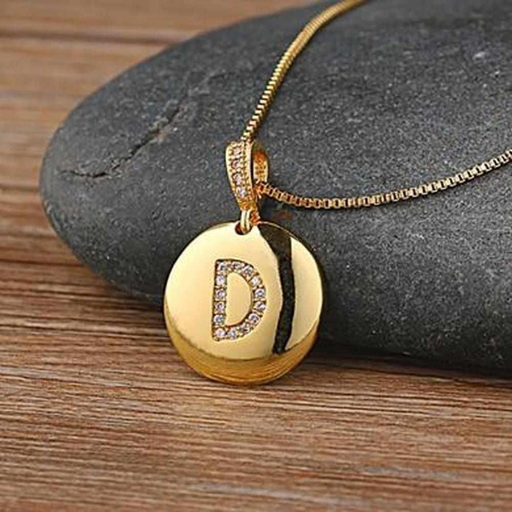 Sky Madrid Initial Charm Necklace