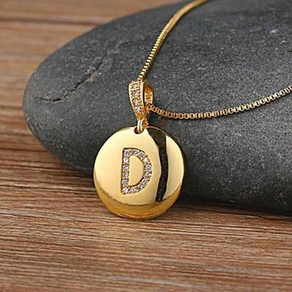 Sky Madrid Initial Charm Necklace