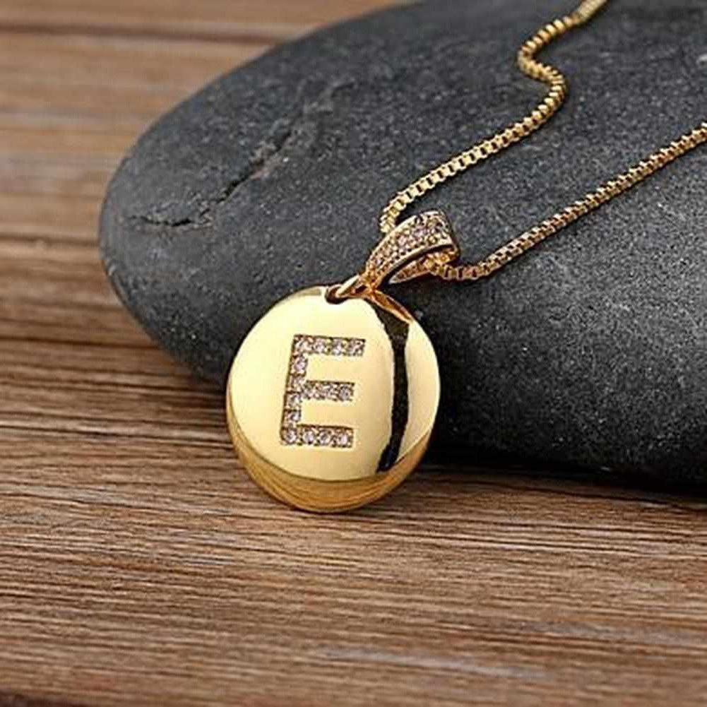 Sky Madrid Initial Charm Necklace
