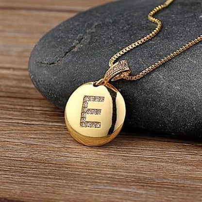 Sky Madrid Initial Charm Necklace