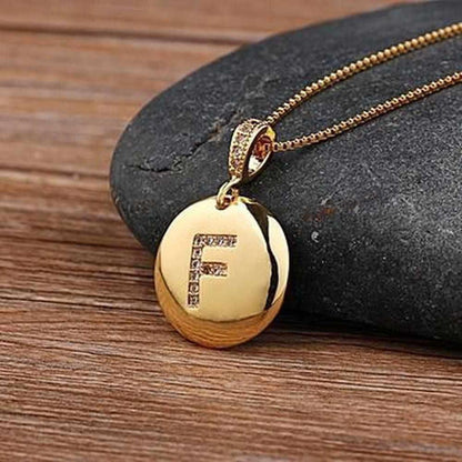 Sky Madrid Initial Charm Necklace