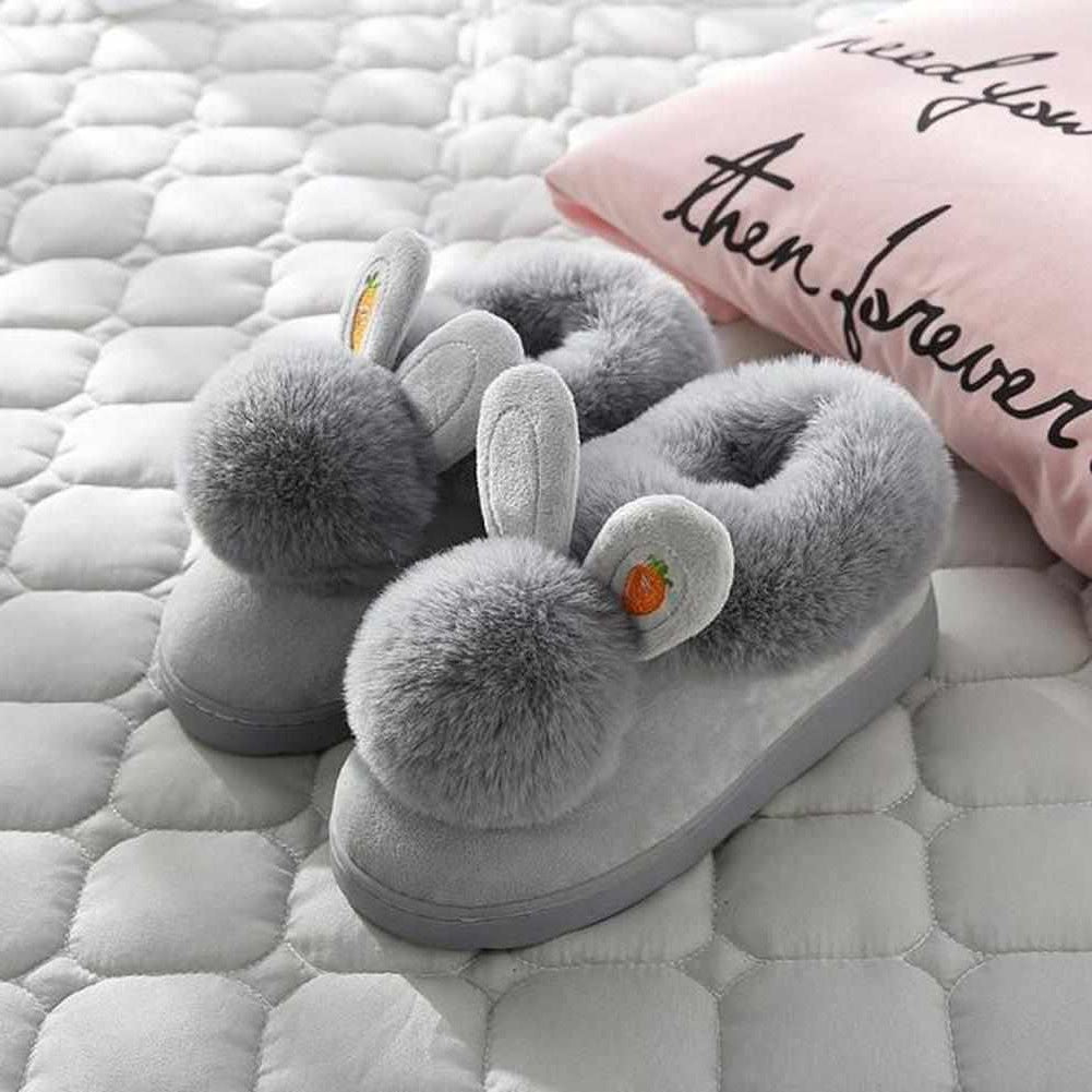 Sky Madrid Rabbit Ear Plush Slippers