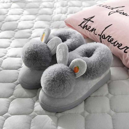 Sky Madrid Rabbit Ear Plush Slippers