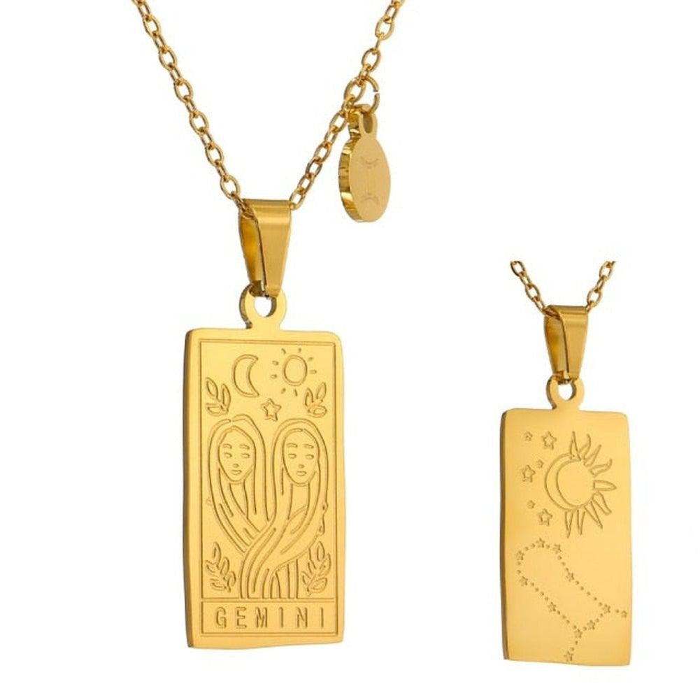 Saint Morris Stainless Steel Zodiac Necklace