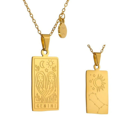 Saint Morris Stainless Steel Zodiac Necklace