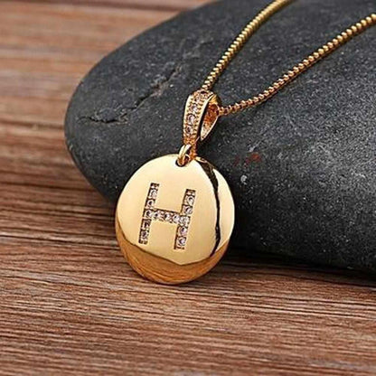 Sky Madrid Initial Charm Necklace