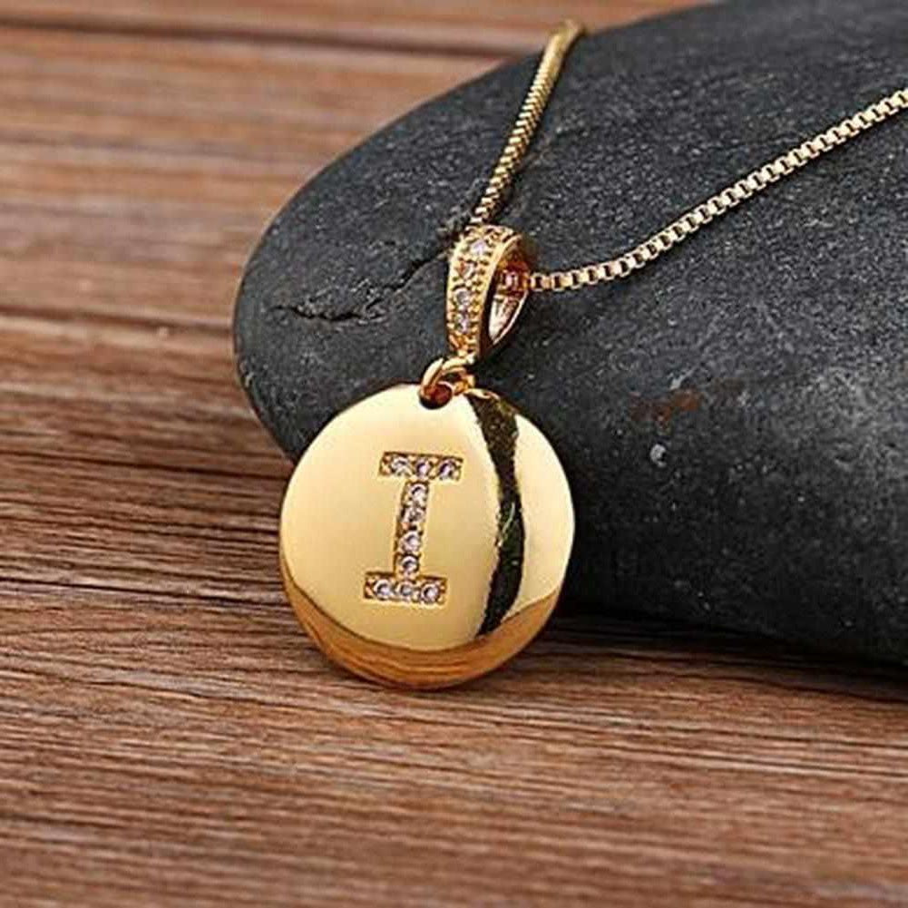 Sky Madrid Initial Charm Necklace