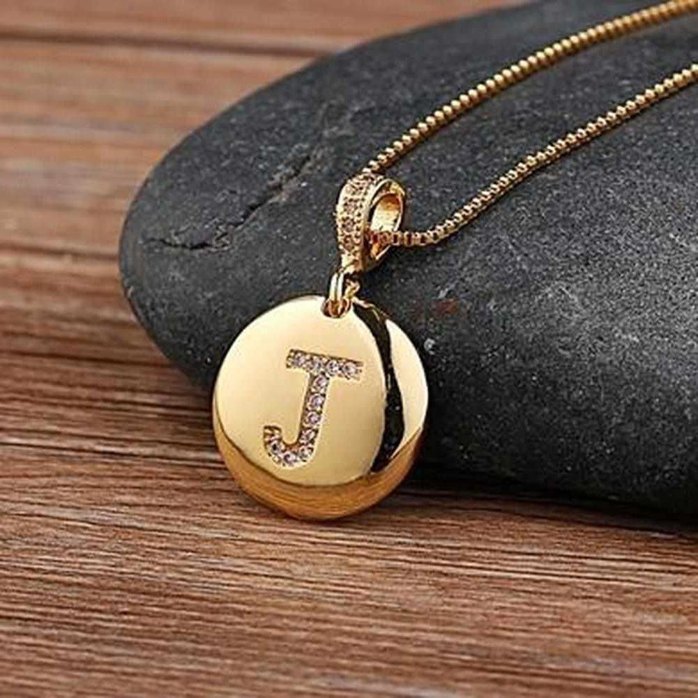 Sky Madrid Initial Charm Necklace