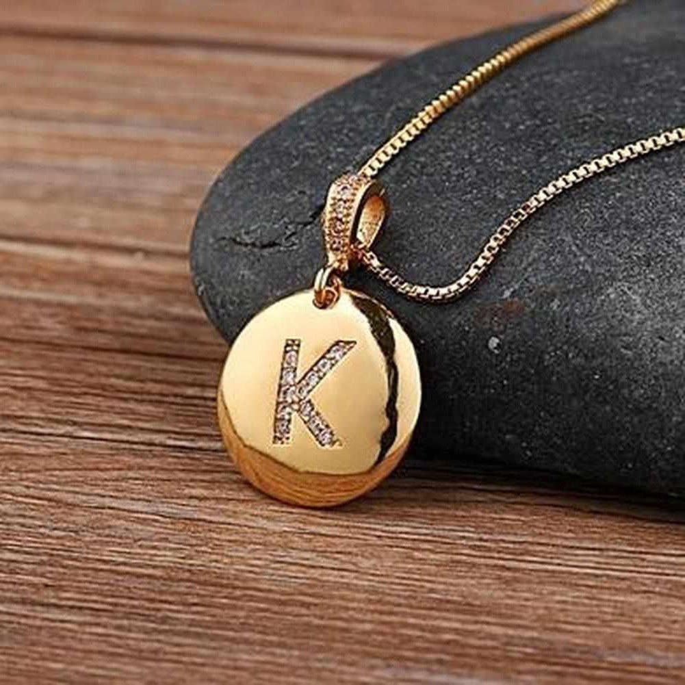 Sky Madrid Initial Charm Necklace