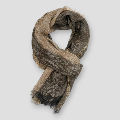 Saint Morris Striped Fringe Scarf