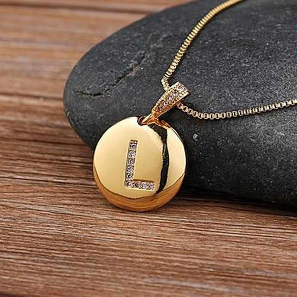 Sky Madrid Initial Charm Necklace
