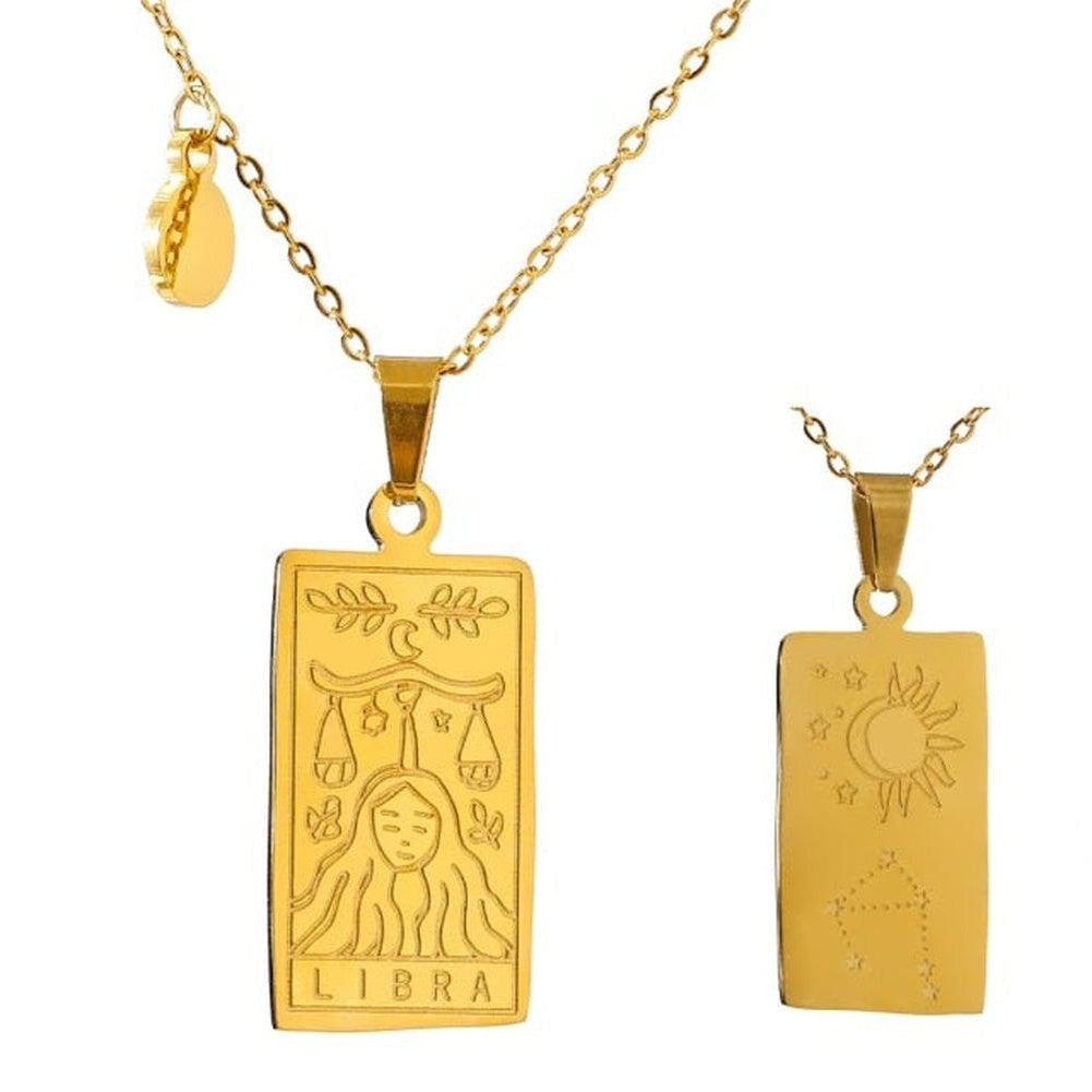 Saint Morris Stainless Steel Zodiac Necklace