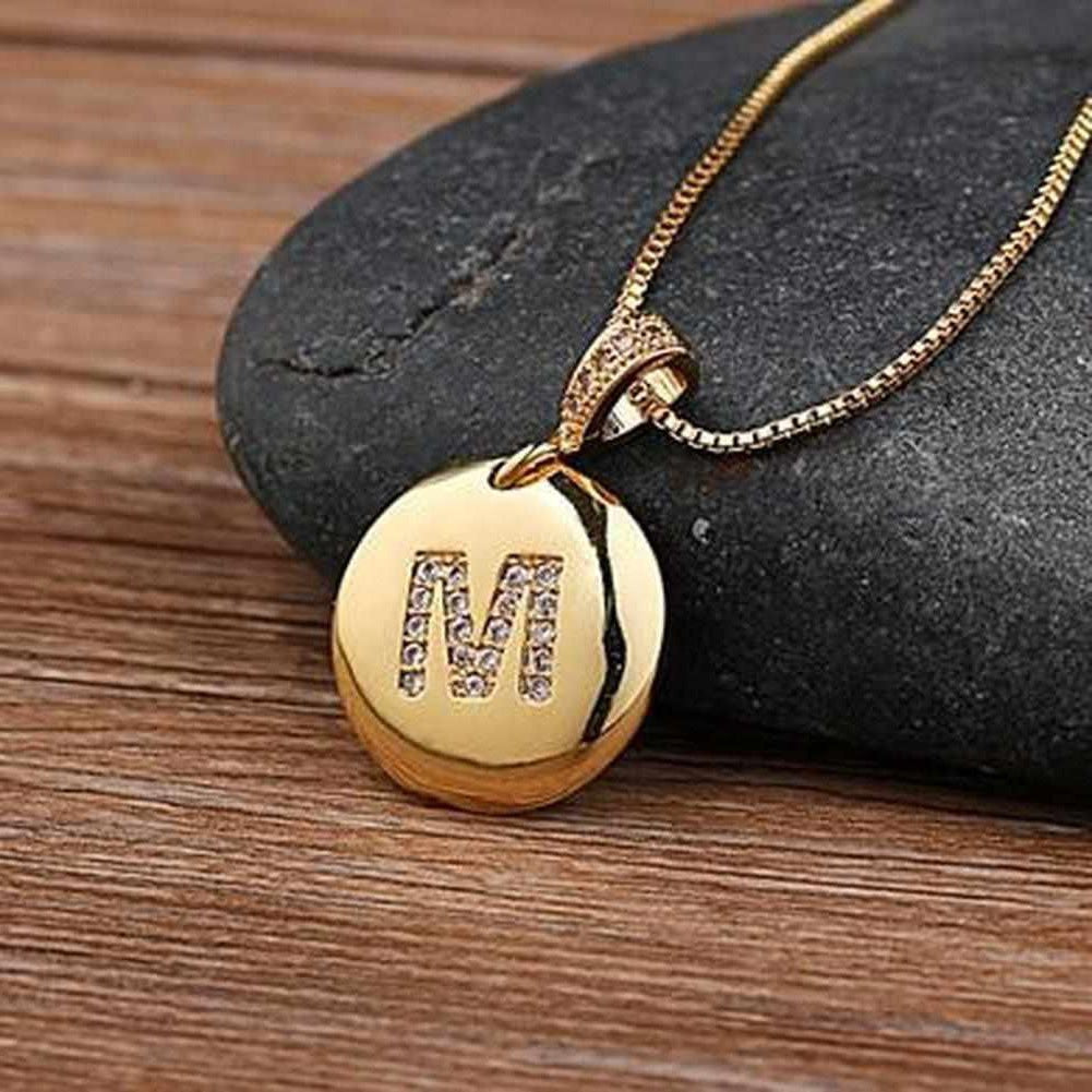 Sky Madrid Initial Charm Necklace