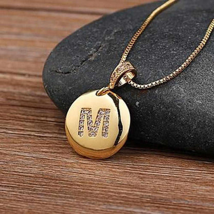 Sky Madrid Initial Charm Necklace