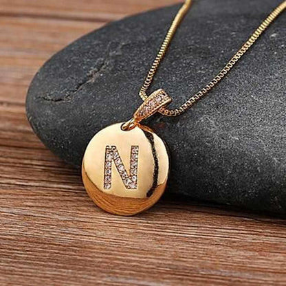 Sky Madrid Initial Charm Necklace