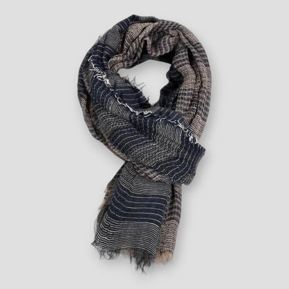 Saint Morris Striped Fringe Scarf
