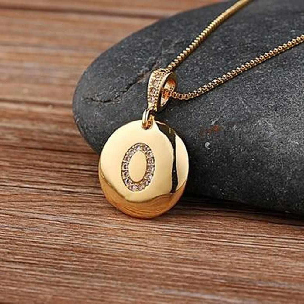Sky Madrid Initial Charm Necklace