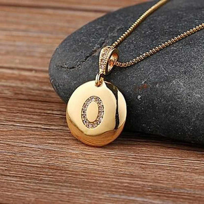 Sky Madrid Initial Charm Necklace