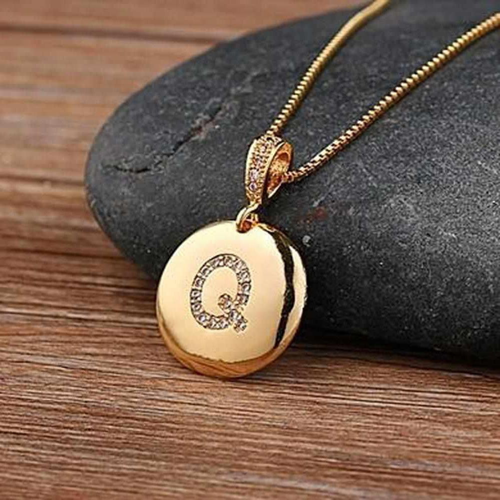 Sky Madrid Initial Charm Necklace