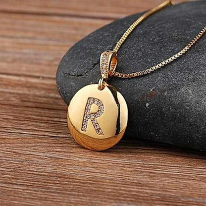 Sky Madrid Initial Charm Necklace