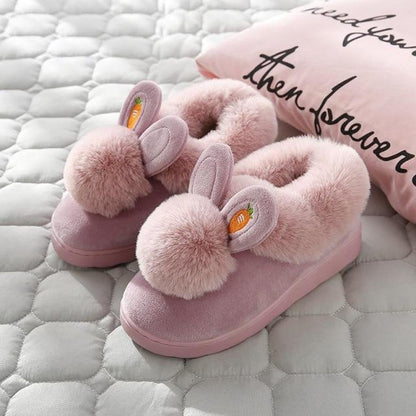 Sky Madrid Rabbit Ear Plush Slippers