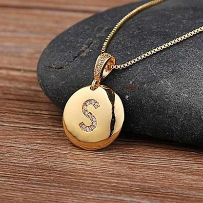 Sky Madrid Initial Charm Necklace