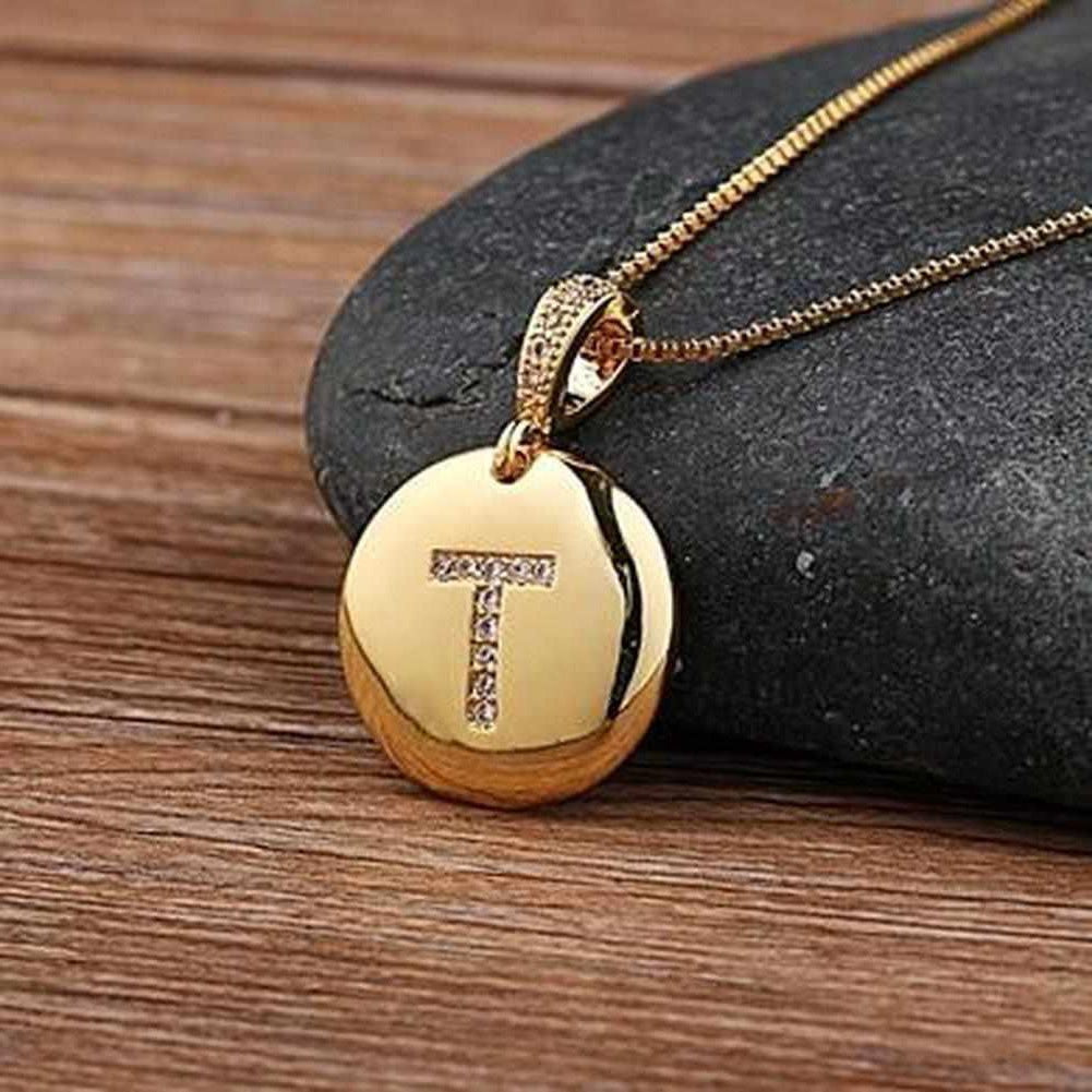 Sky Madrid Initial Charm Necklace