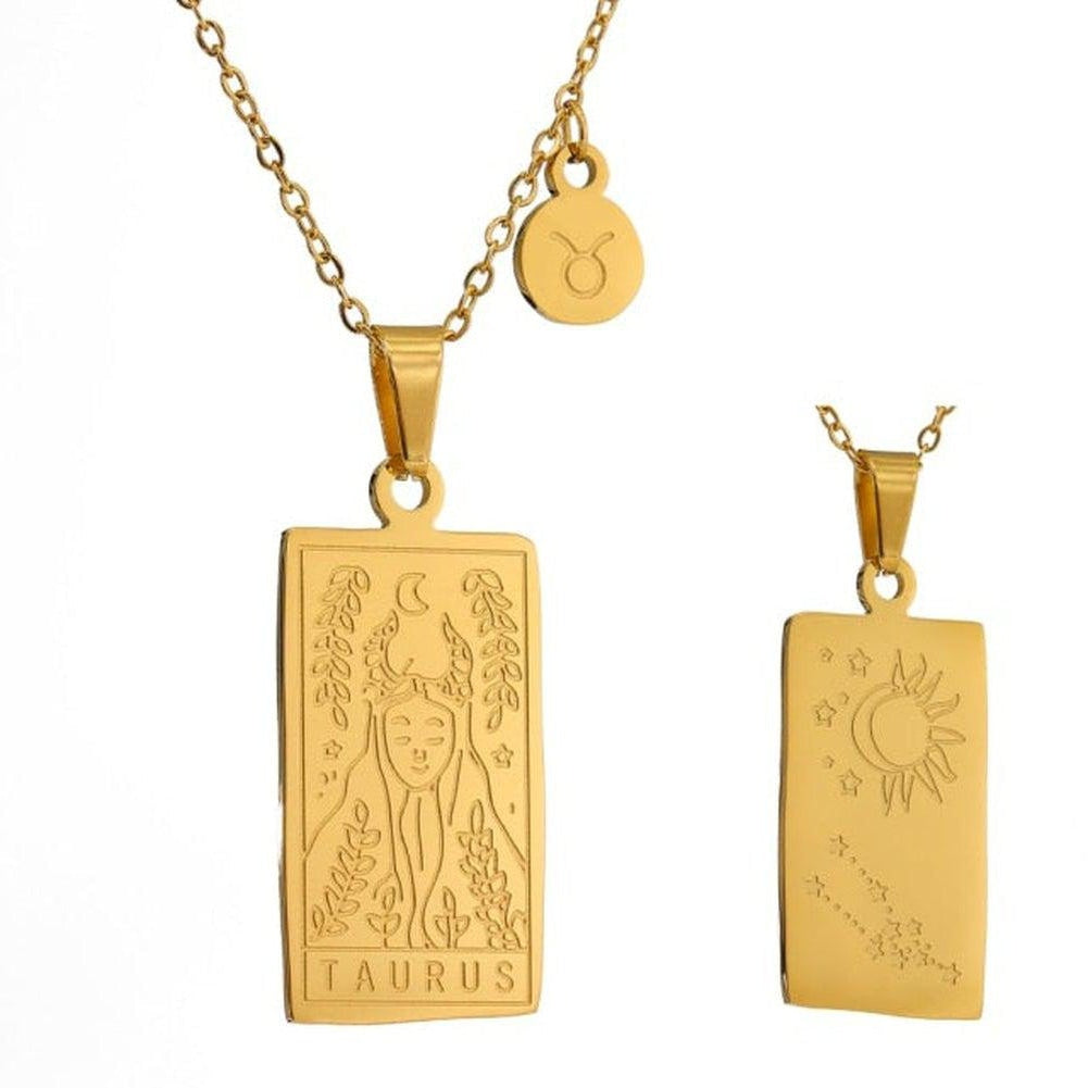 Saint Morris Stainless Steel Zodiac Necklace