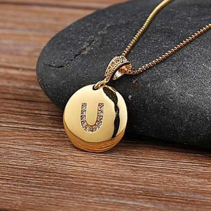 Sky Madrid Initial Charm Necklace