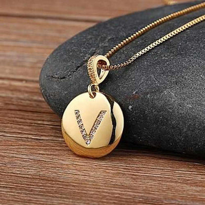 Sky Madrid Initial Charm Necklace