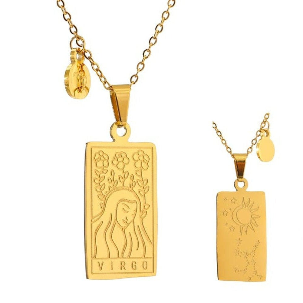Saint Morris Stainless Steel Zodiac Necklace